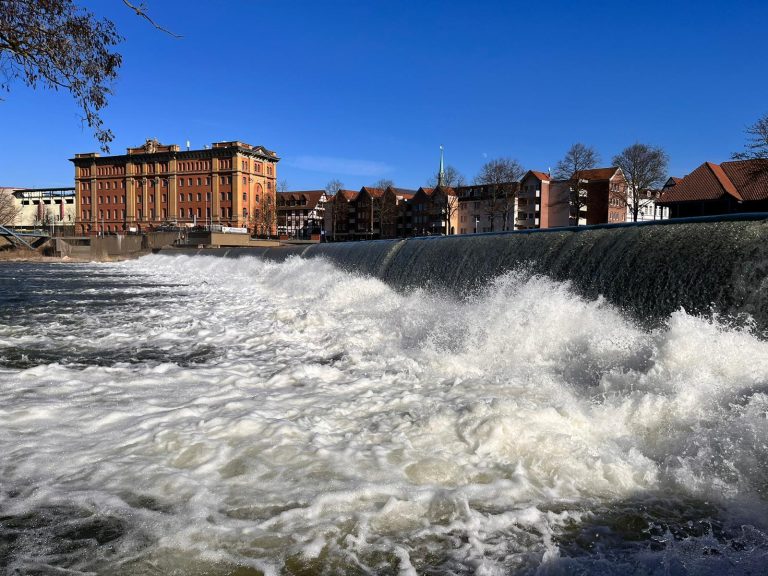 pfortmühle hameln vom werder wehr fotografiert